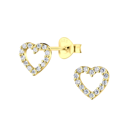 Golden Heart Studs